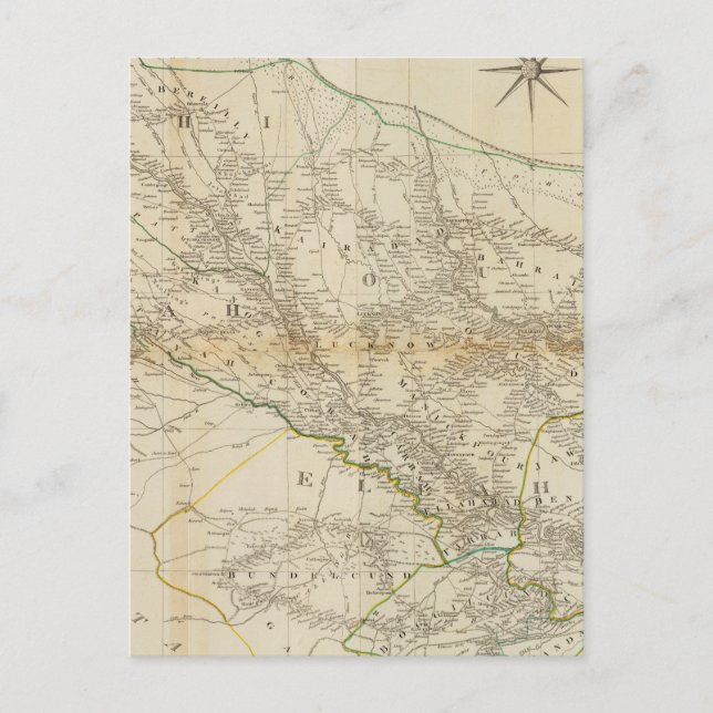 Composite Delhi, Agrah, Oude, Ellahabad Vykort (Framsida)