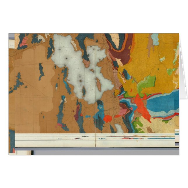 Composite Geological kartor IV, 40:e parallellunde Hälsningskort (Framsidan Horizontal)