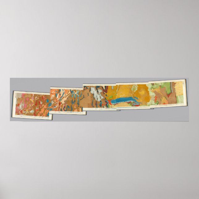 Composite Geological kartor IV, 40:e parallellunde Poster (Framsidan)