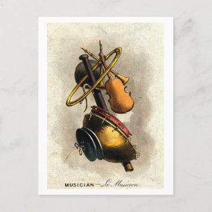 Composite Porträtt of Trades: Musician Vintage Vykort