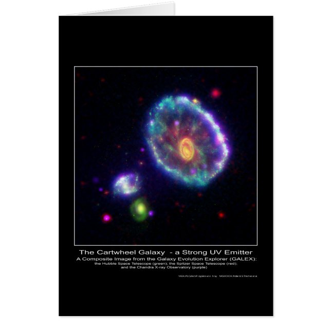CompositeImageOfTheCartwheelGalaxy-2006 Hälsningskort (Framsidan)