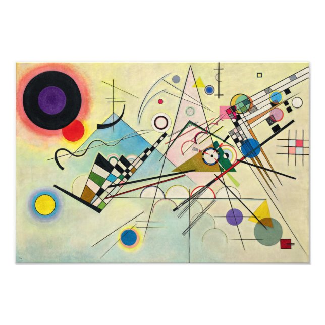 Composition 8, 1923 by Wassily Kandinsky Fototryck (Framsidan)
