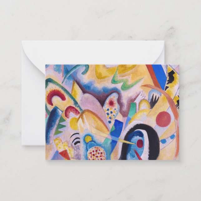 Composition in yellow, 1923 by Wassily Kandinsky Anteckningskort (Framsida)