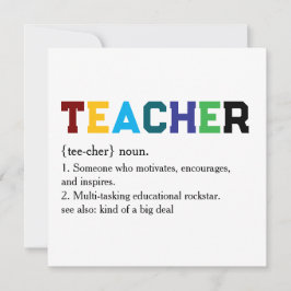 Composition Style School Staff Thank You  Julkort