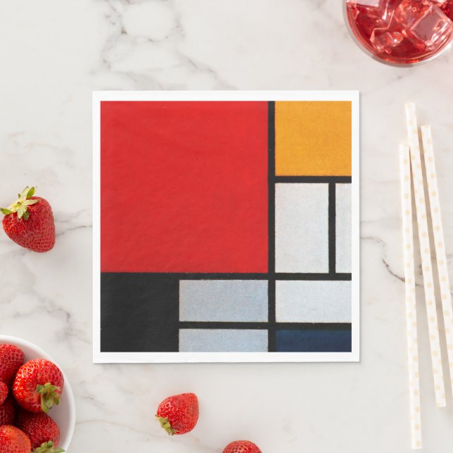 Composition with Large Red Plane Pappersservett (Insitu)