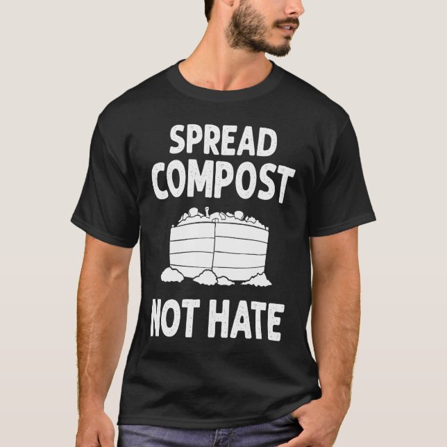 Compost Bin Worm Composting Vermicomposting T Shirt (Framsida)