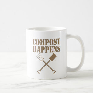 Compost händer muggen kaffemugg