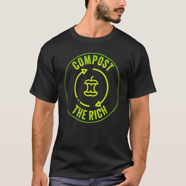 Compost The Rich Expert Composter Composting Worms T Shirt (Framsida)