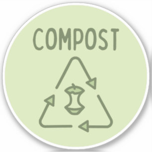 Compost Tunna-etikett Klistermärken