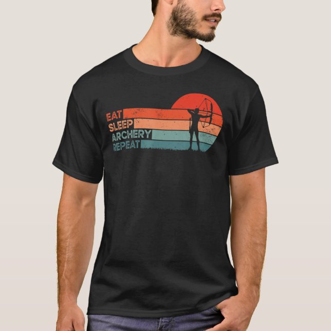 Compound Bow Hjort Hunting Hunt Archery Hunter Arc T Shirt (Framsida)