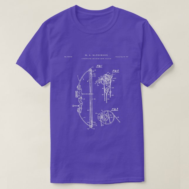 Compound Bow Patent Archery T Shirt (Design framsida)