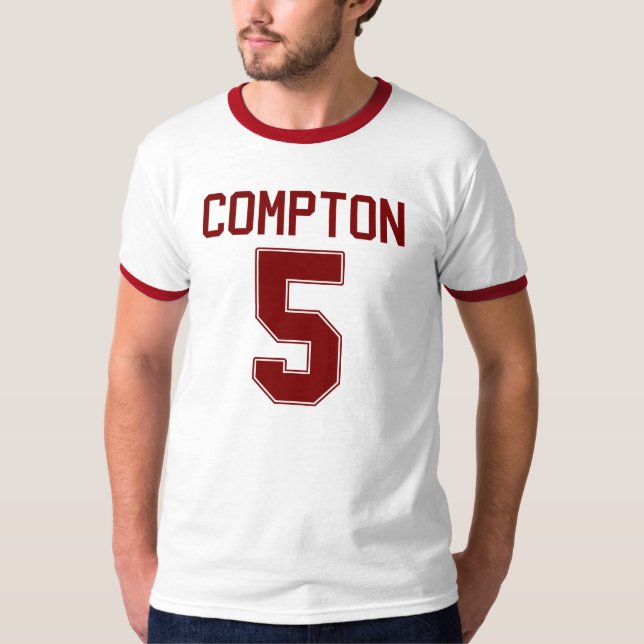 Compton #5 fotbollJersey T-tröja T-shirt (Framsida)