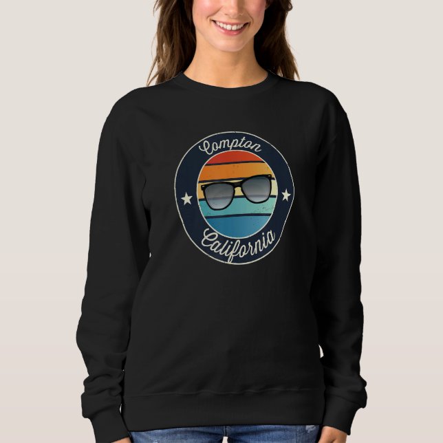 Compton California Ca Vacation Souvenir Sunglasses T Shirt (Framsida)