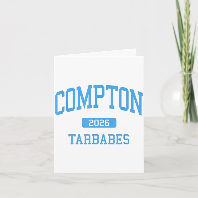 Compton High School Klass 2026 Illustration Kort (Framsida)