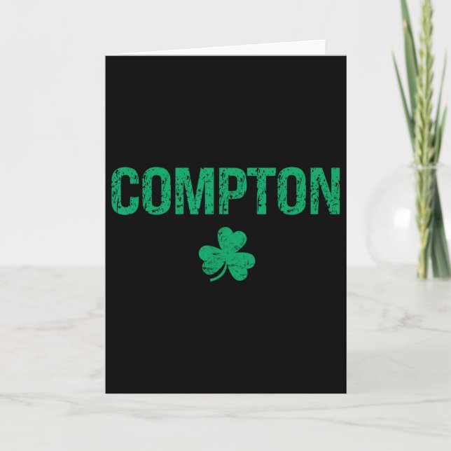 Compton Irish Shamrock St Patrick's Day  Kort (Framsida)