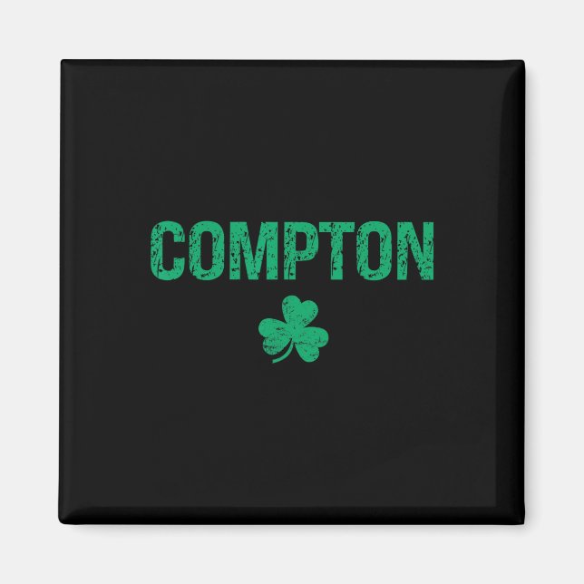 Compton Irish Shamrock St Patrick's Day  Magnet (Framsidan)