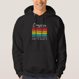 Compton Latitude och Longitud Ca Los Angeles Fläkt Hoodie