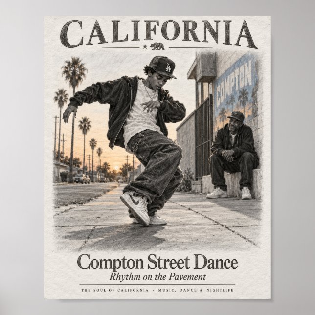 Compton Street Dance Affisch (Framsidan)