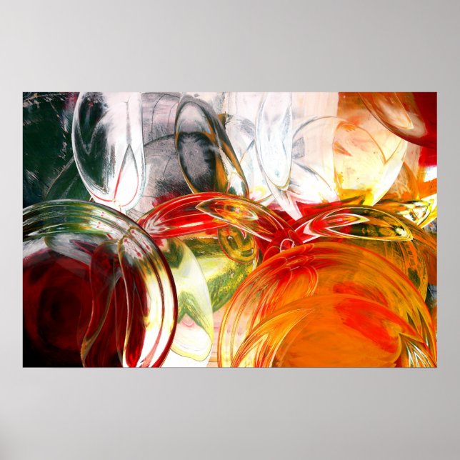 Computer Abstrakt Poster - Digital Art Print (Framsidan)