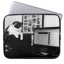 Computer Cat Laptop sleeve