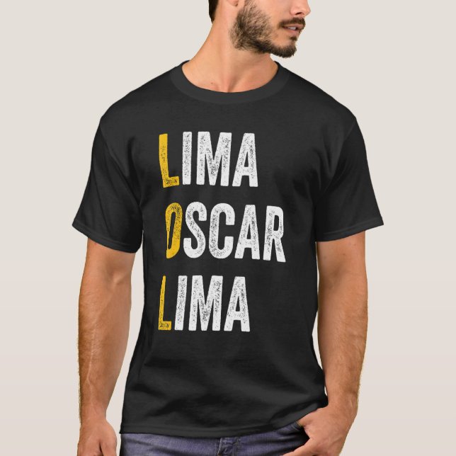Computer Chat Shortcuts Lima Oscar Lima   Lol T Shirt (Framsida)