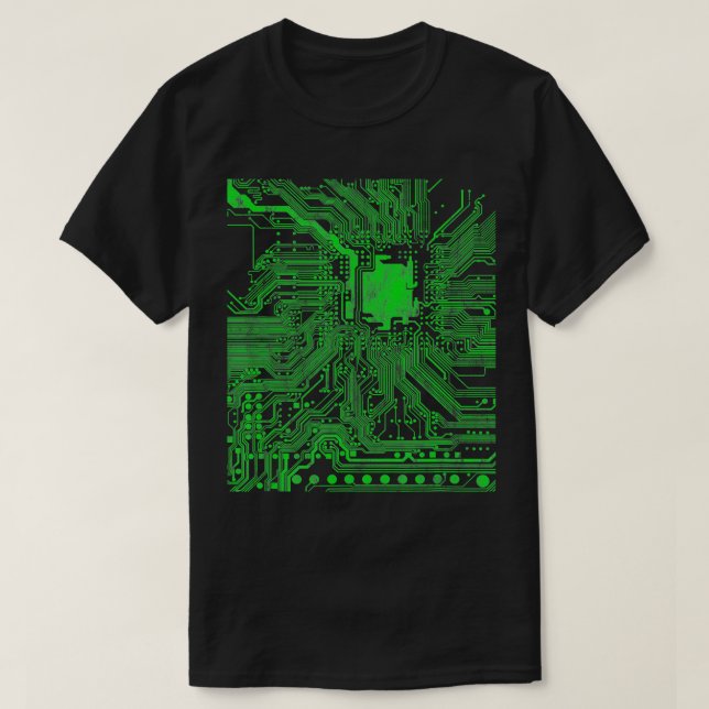 Computer Chip Motherboard CPU Heart Programmer Ner T Shirt (Design framsida)