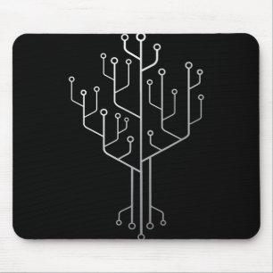 Computer Chip Träd Programmer Coder Ingenjör Tech Musmatta