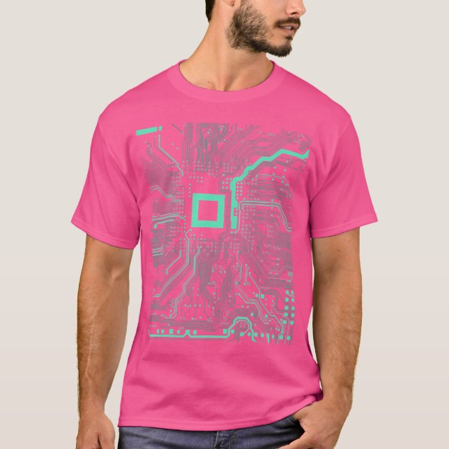 Computer Circuit Board Electronics Technician T Shirt (Framsida)