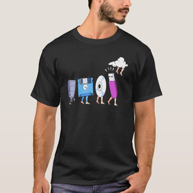 Computer Cloud Evolution Programmer Ingenjör Devel T Shirt (Framsida)