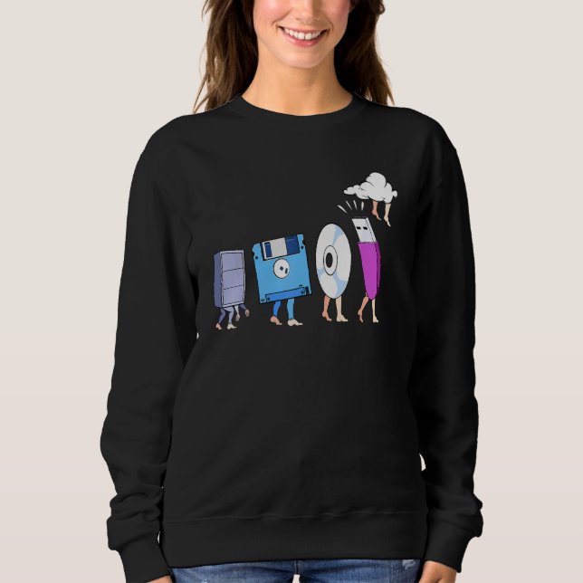 Computer Cloud Evolution Programmer Ingenjör Devel T Shirt (Framsida)