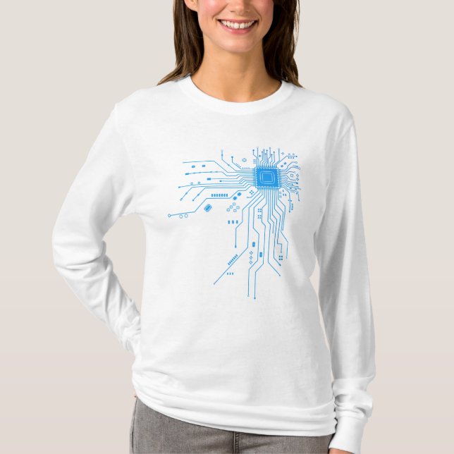 Computer CPU Chip PCB Circuit Design Tech Gift T Shirt (Framsida)