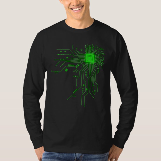 Computer CPU Chip PCB Circuit Design Tech Gift T Shirt (Framsida)