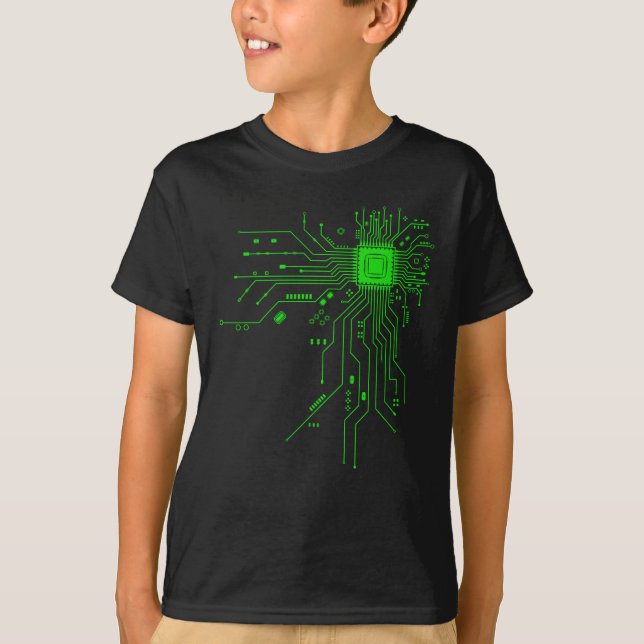 Computer CPU Chip PCB Circuit Design Tech Gift T Shirt (Framsida)
