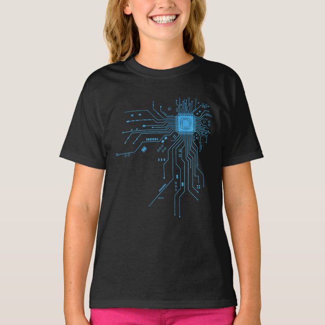 Computer CPU Chip PCB Circuit Design Tech Gift T Shirt (Framsida)