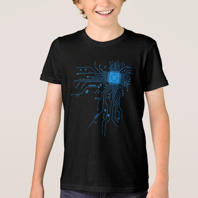 Computer CPU Chip PCB Circuit Design Tech Giftt T Shirt (Framsida)