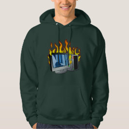 Computer Fire Manar Basic Hooded Sweatshirt