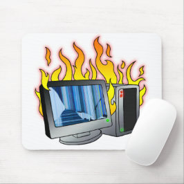 Computer Fire Mousepad Musmatta