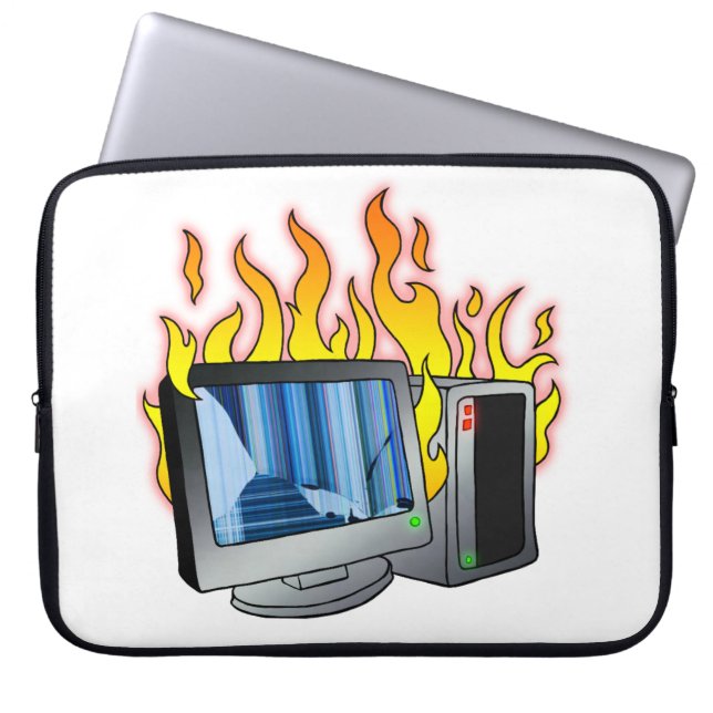 Computer Fire Neoprene Laptop sleeve (Framsidan)