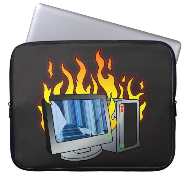 Computer Fire Neoprene Laptop sleeve (Framsidan)