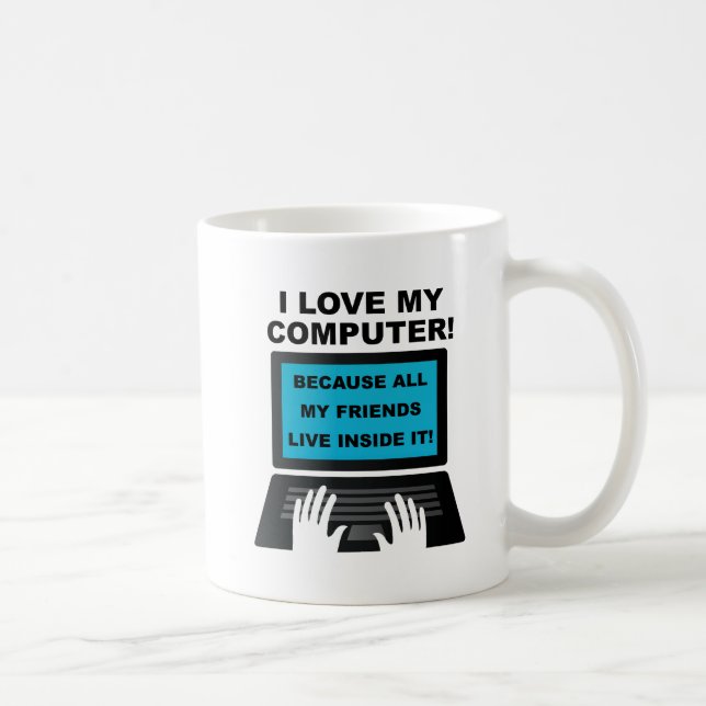 Computer Friends Funny Mug Kaffemugg (Höger)