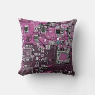 Computer Geek Circuit Board Lila Kudde