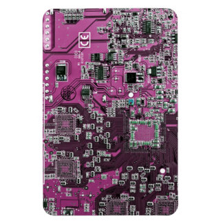 Computer Geek Circuit Board Lila Magnet