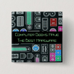 Computer Geek Humor Black Input Mönster Nyckelring Knapp