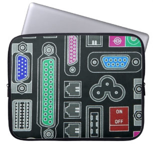Computer Geek Input Mönster Laptop sleeve
