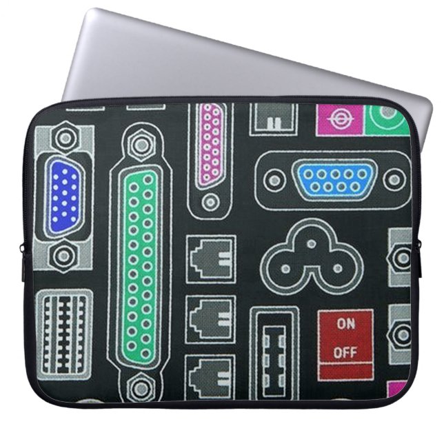 Computer Geek Input Mönster Laptop sleeve (Framsidan)