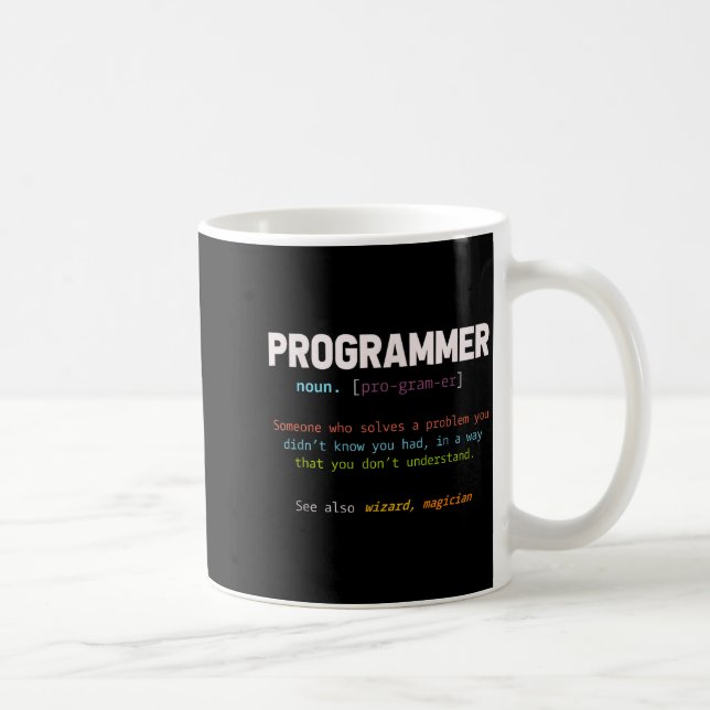Computer Geek Nerd Gift Funny Programmer  Kaffemugg (Höger)