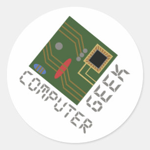 Computer Geek Runt Klistermärke