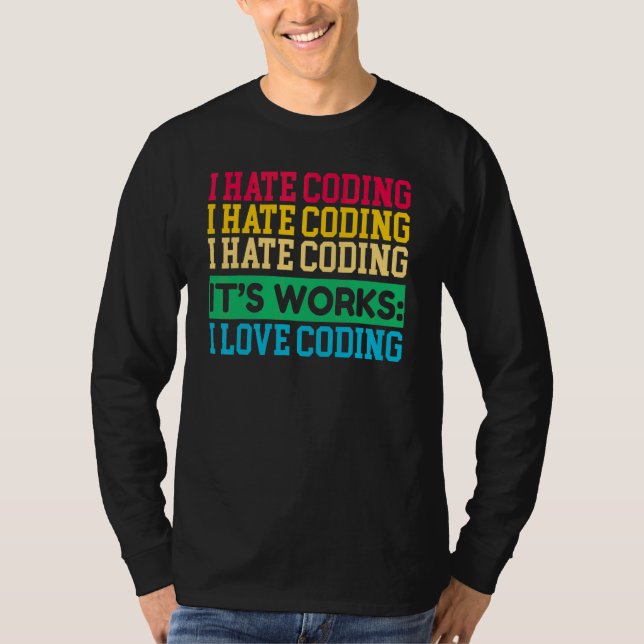 Computer Geek Say Programming T Shirt (Framsida)