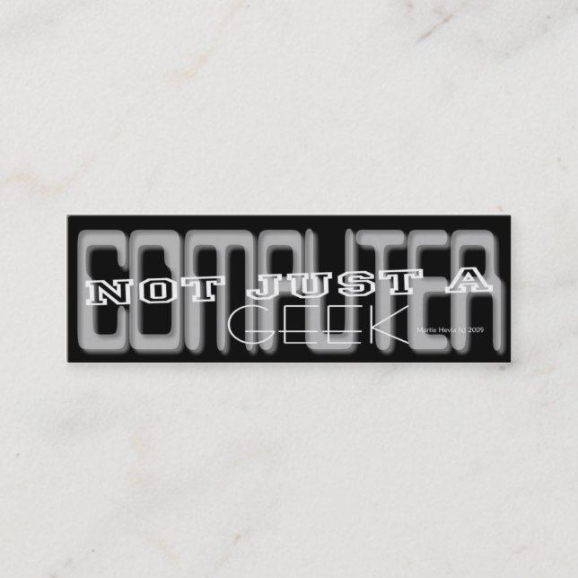 Computer Geek - Social-mediekort - personkort Mini Visitkort (Framsida)