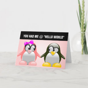 Computer Geek Valentine: Programmeringsspråk Kärle Helgkort